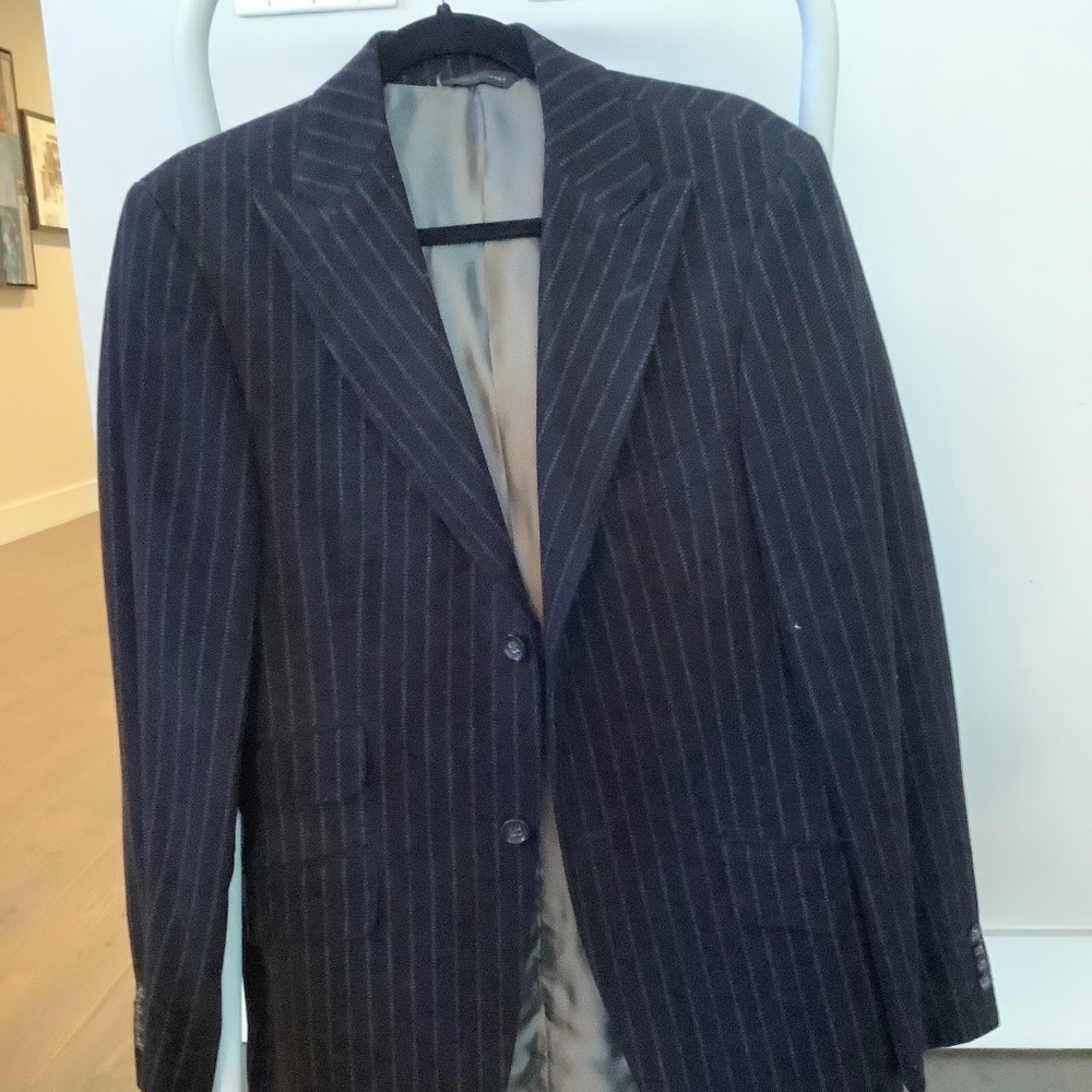 Black with White Pin Stripe Sport Coat